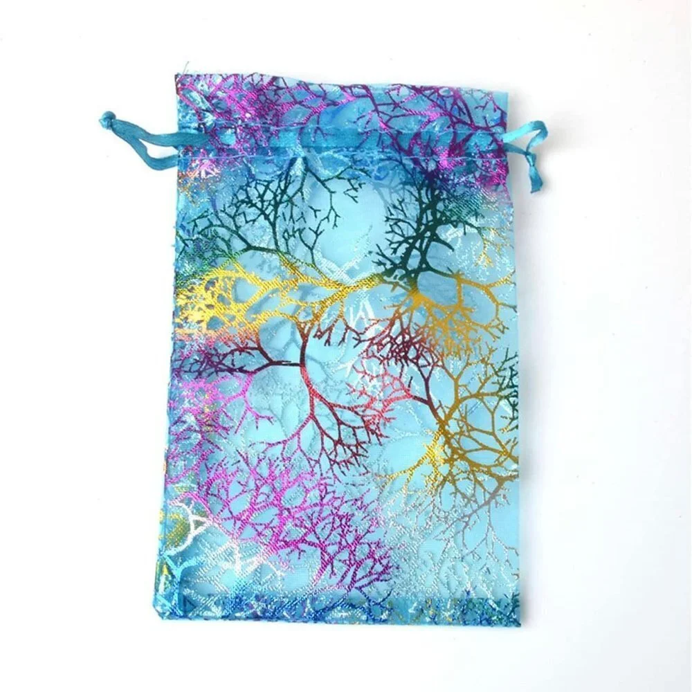 Beach Coral Gift Bag Pouches with Drawstring